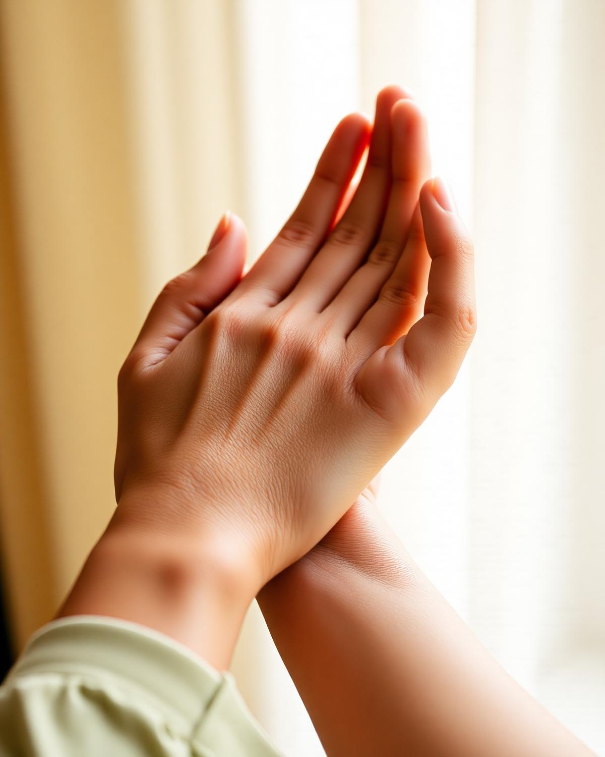 Supportive hands during labor